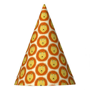 Leo Star Sign Lion Birthday Patterned Party Hat