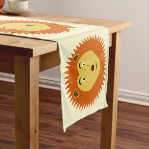 Leo Star Sign Lion Birthday Patterned Short Table Runner