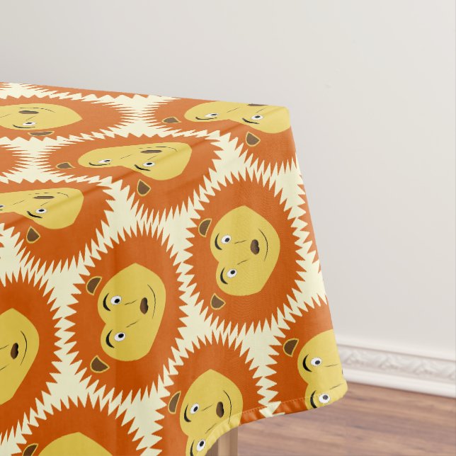 Leo Star Sign Lion Birthday Patterned Tablecloth (In Situ)