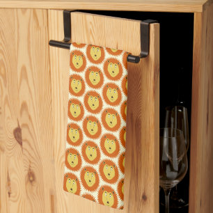 Leo Star Sign Lion Birthday Patterned Tea Towel