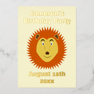 Leo Star Sign Lion Custom Birthday Party