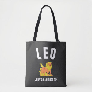 Leo star sign tote bag