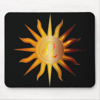 Leo Sun Fire Sign Birth Month Black Red & Gold