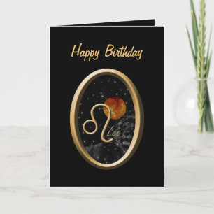 Leo Sun Lion Zodiac Birthday Greeting Card