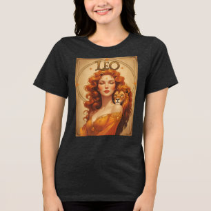 Leo Sun Sign Astrology Lion Birthday Tri-Blend Shirt