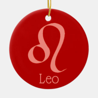 Leo Sun Sign Zodiac Symbol  Ceramic Tree Decoration