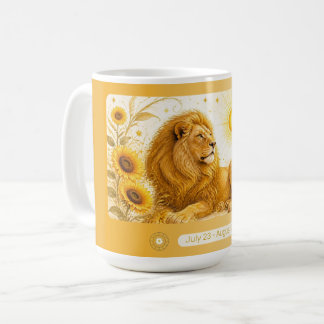 Leo Sunflower Art Nouveau Mug