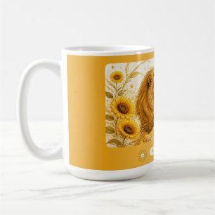 Leo Sunflower Art Nouveau Mug