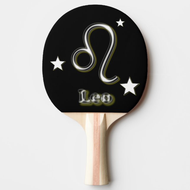 Leo symbol ping pong paddle (Front)