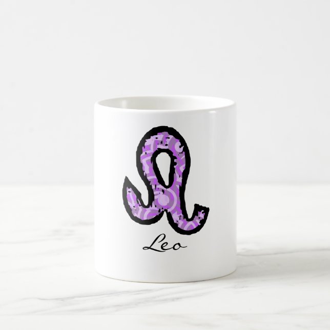 Leo Symbol (style 1_purple) mug (Center)