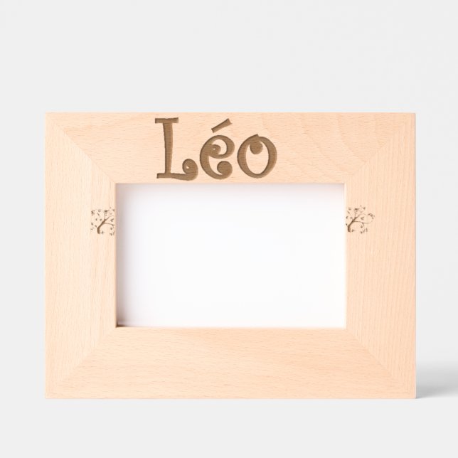 "Leo" Tabletop Photo Frame – Newborn Gift (Front)