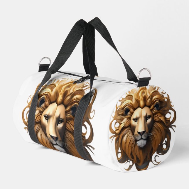 Leo The Golden Haired Lion, Duffle Bag (Left Corner)