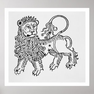 Leo (the Lion) an illustration from the 'Poeticon Poster