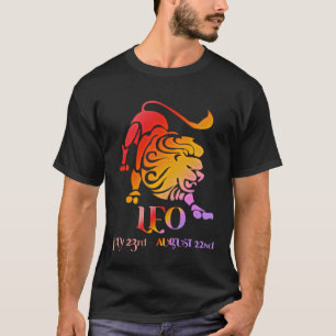 Leo the Lion Astrology Zodiac Red & Orange T-Shirt