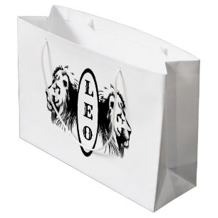 Leo the Lion Bookended Zodiac Large Gift Bag