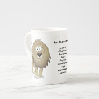 Leo the lion cartoon on a mug. bone china mug