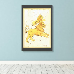 Leo the Lion Vintage Constellation Urania's Mirror Canvas Print