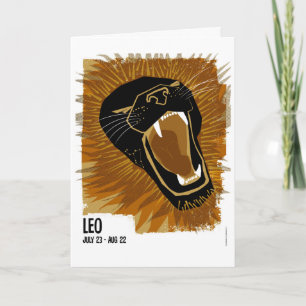 Leo the Lion Zodiac Card