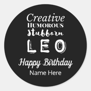 Leo the Lion Zodiac Fun Characteristics Birthday Classic Round Sticker
