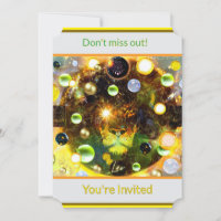 Leo the Lion Zodiac Invitation