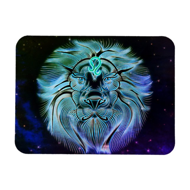 leo the lion zodiac magnet (Horizontal)
