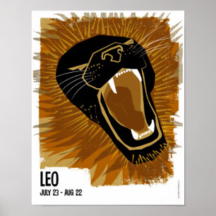 Leo the Lion Zodiac Poster