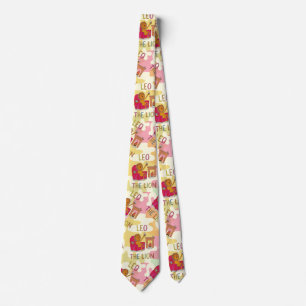 Leo the Lion Zodiac sign birthday wrap Tie