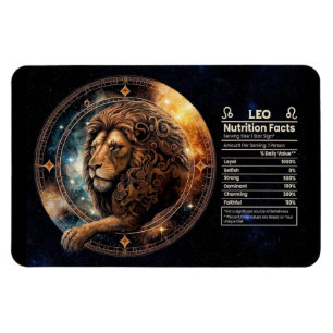 Leo-Themed Nutritional Value Magnet