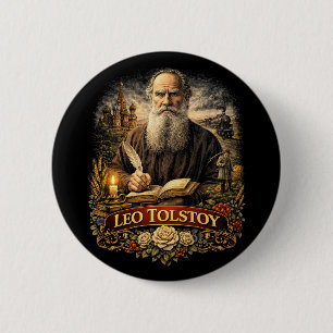 Leo Tolstoy 6 Cm Round Badge