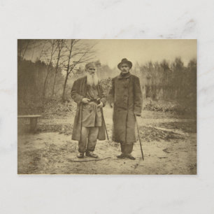 Leo Tolstoy and the author Maxim Gorky Postcard