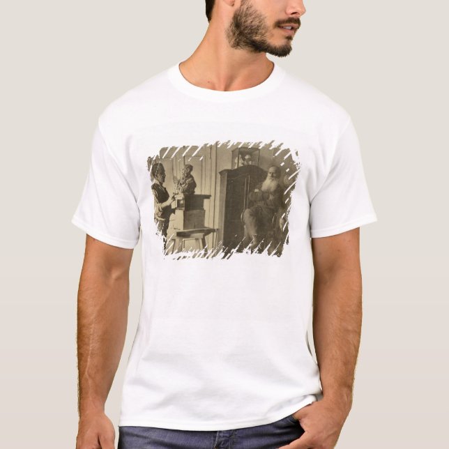 Leo Tolstoy and the sculptor Prince Paolo T-Shirt (Front)