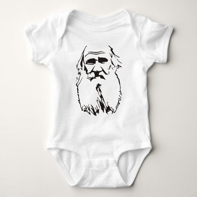 Leo Tolstoy Baby Bodysuit (Front)