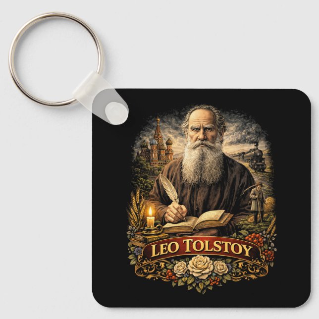 Leo Tolstoy Key Ring (Front)