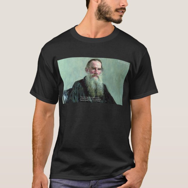 Leo Tolstoy "Know Nothing" Quote GIfts Tees Cards (Front)