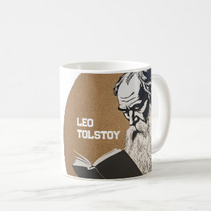 Leo Tolstoy Portrait - Gold Illustration Coffee Mug