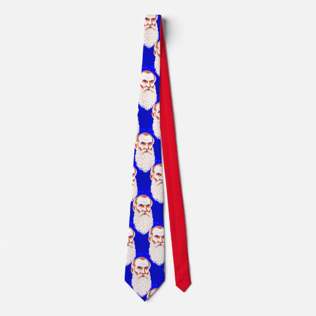 Leo Tolstoy Portrait - Graphic Illustration Tie (Front)