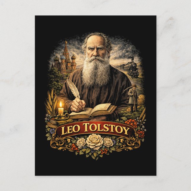 Leo Tolstoy Postcard (Front)