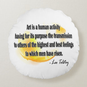Leo Tolstoy Round Cushion