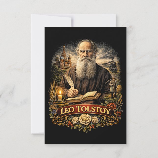 Leo Tolstoy Thank You Card (Front)