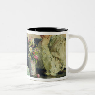 Leo Tolstoy with his wife in Yasnaya Polyana Two-Tone Coffee Mug