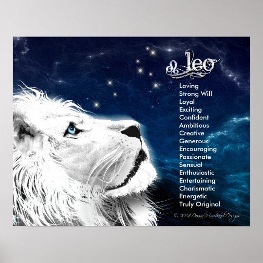 Leo Traits Poster Zazzle.co.uk