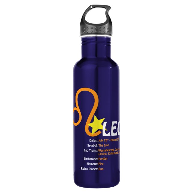 Leo Traits Water Bottle (Front)