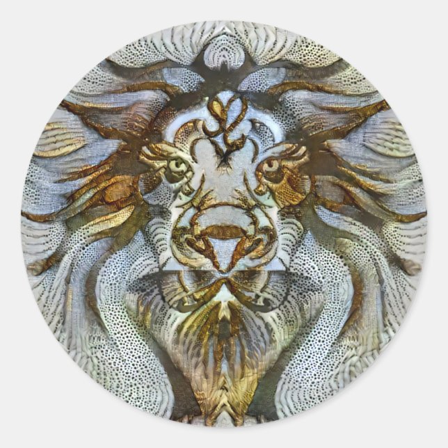 Leo Venice Classic Round Sticker (Front)