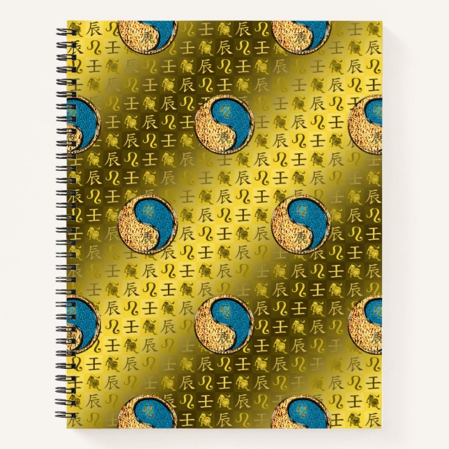 Leo & Water Dragon Notebook (Front)