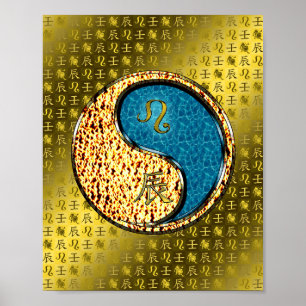 Leo & Water Dragon Poster