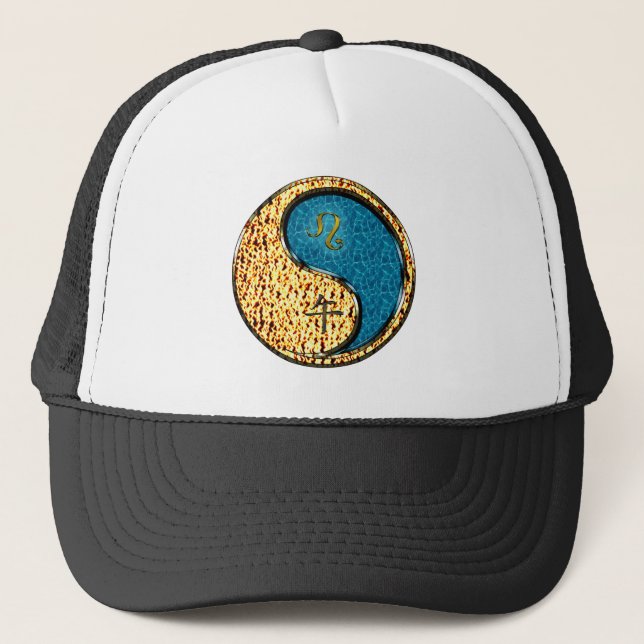 Leo & Water Horse Trucker Hat (Front)