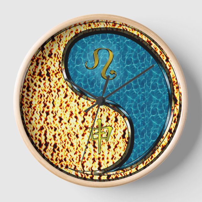 Leo & Water Monkey Clock (Front)