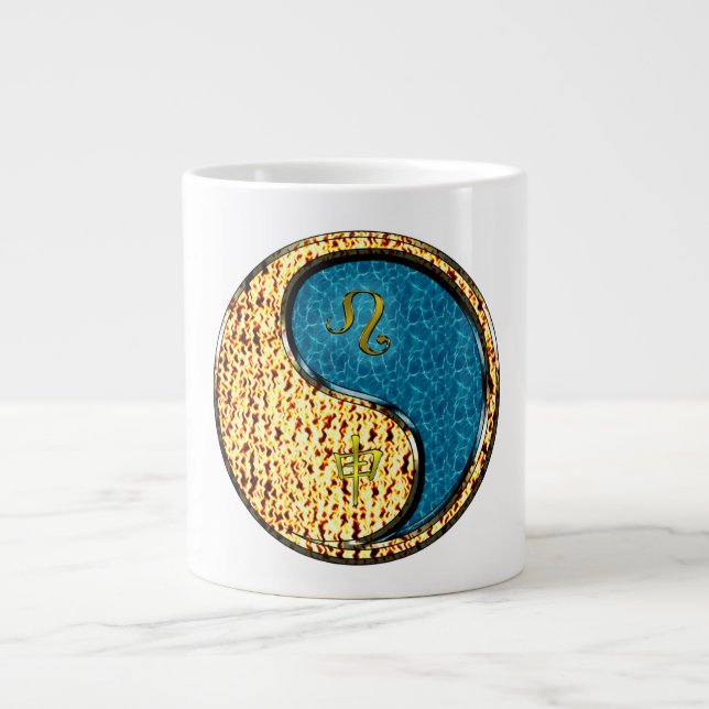 Leo & Water Monkey Large Coffee Mug (Front)