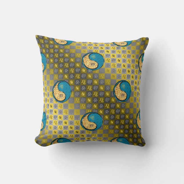Leo & Water Rabbit Cushion (Front)
