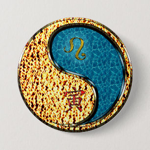 Leo & Water Tiger 7.5 Cm Round Badge